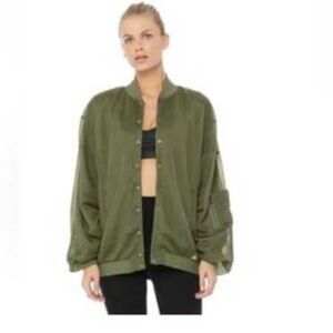 ALO Yoga Field Bomber Jacket Sz Med